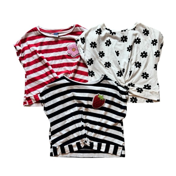 Old Navy Other - Old Navy Girls tie front tops Striped and Floral Tees bundle of 3 size Small 6/7